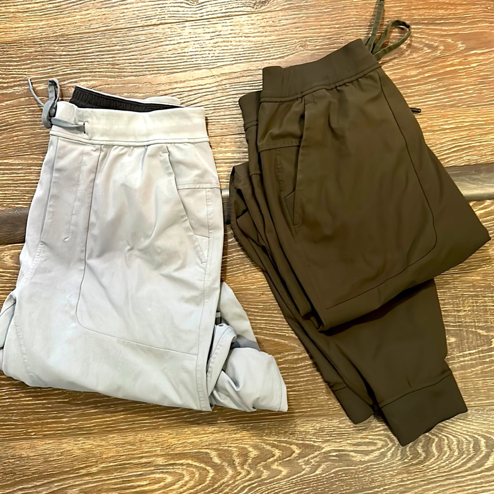 2 pair large lulu joggers , mint condition